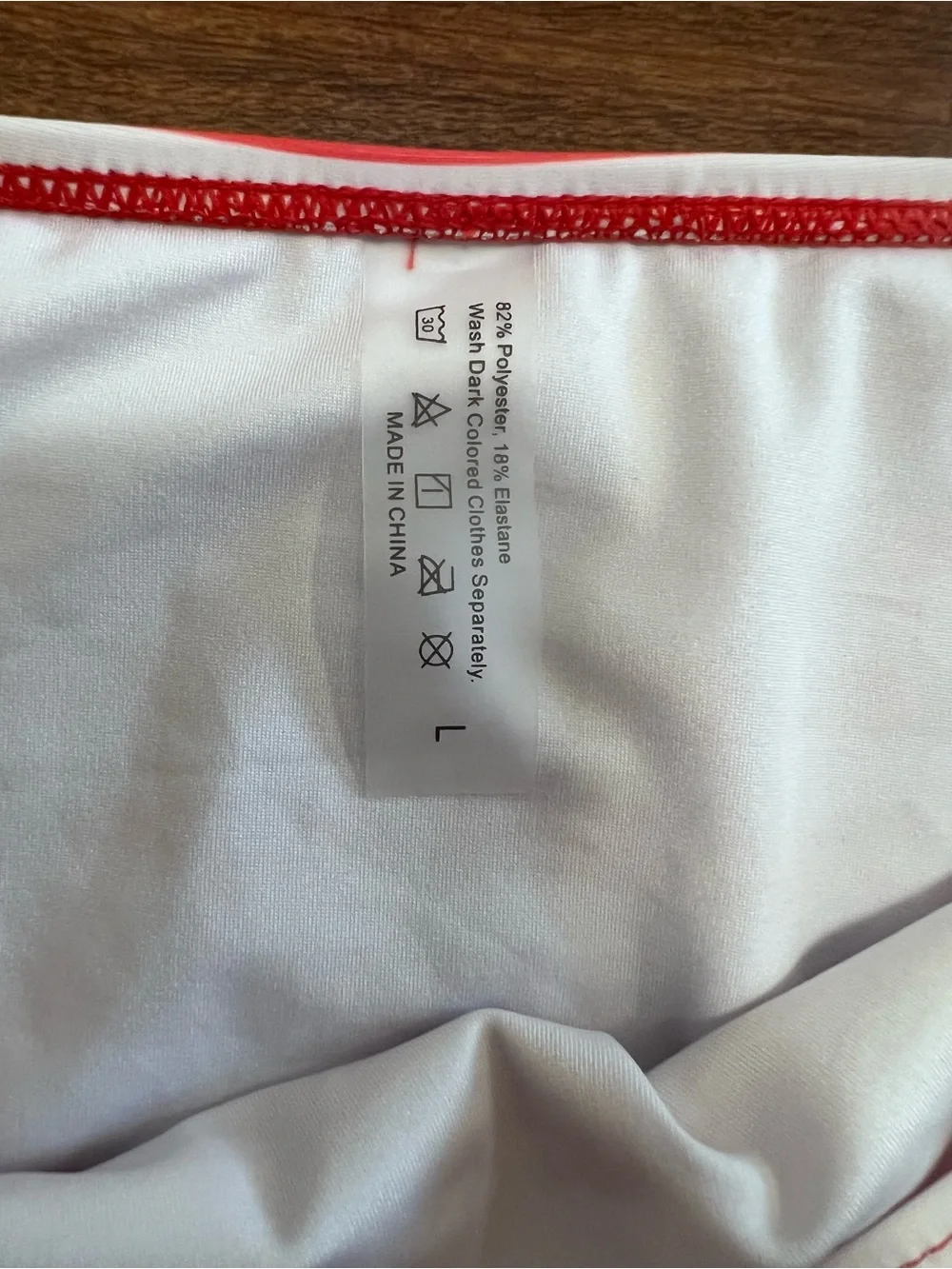NWOT Red & White Striped Bikini Bottom Size Large